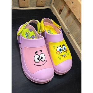 SpongeBob SquarePants X Patrick Pink & Yellow Slip-On Sandals Mule Size 11